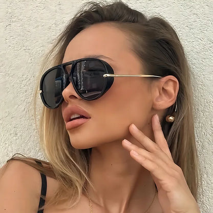 Oversized vintage stijl piloten zonnebril
