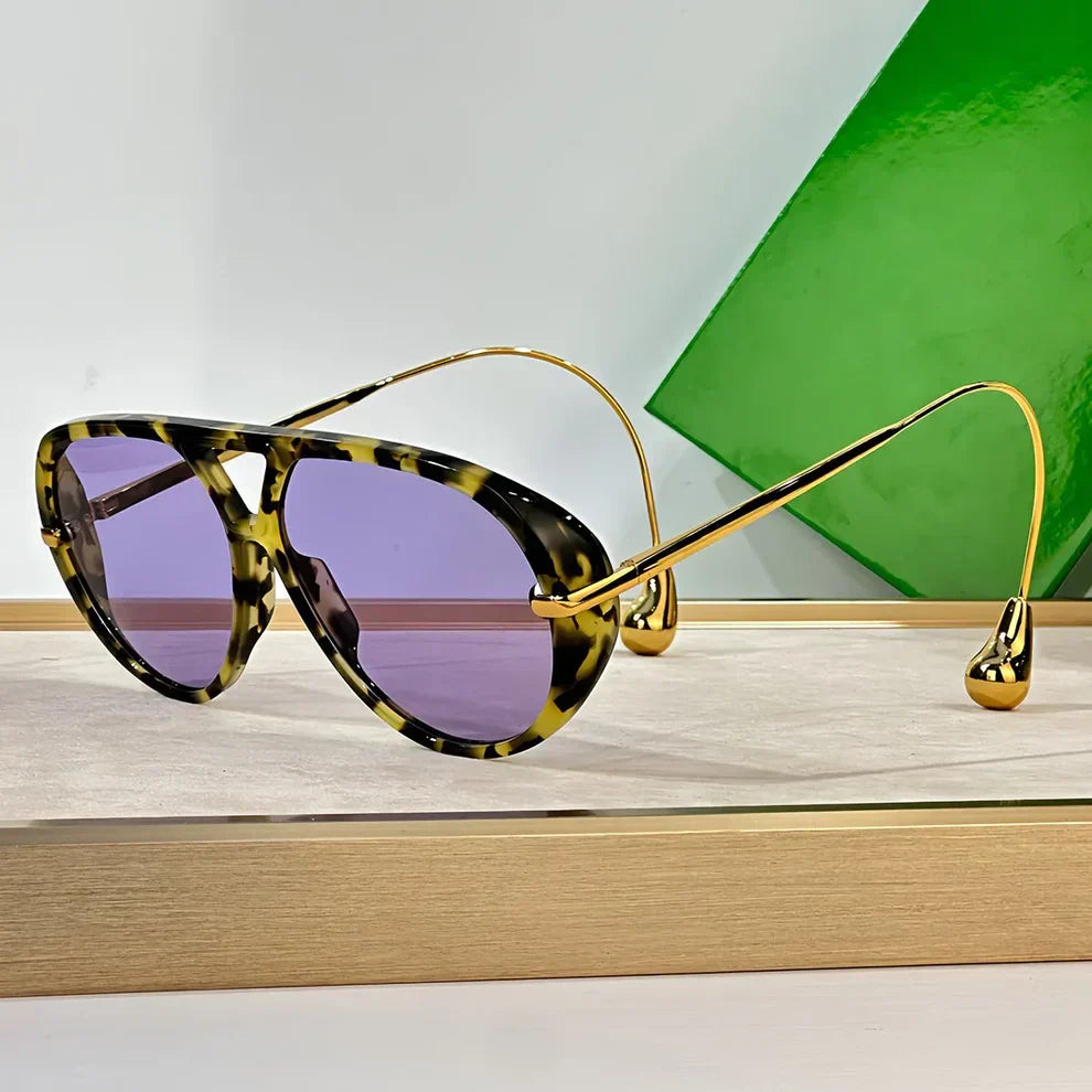 Oversized vintage stijl piloten zonnebril