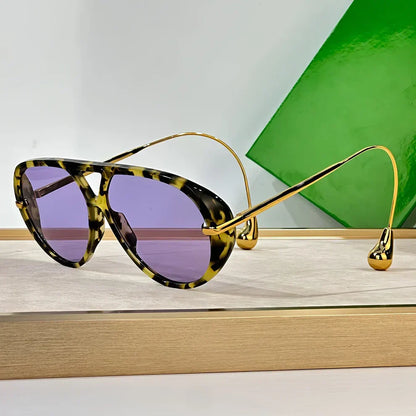 Oversized vintage stijl piloten zonnebril