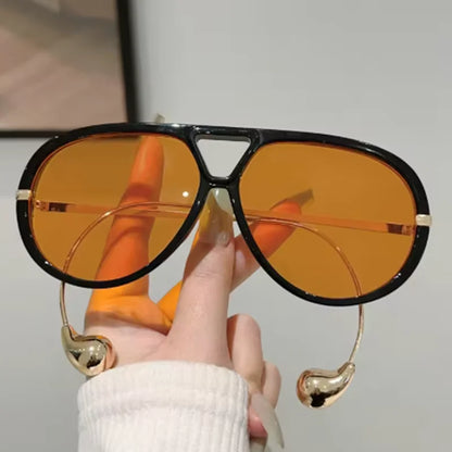 Oversized vintage stijl piloten zonnebril