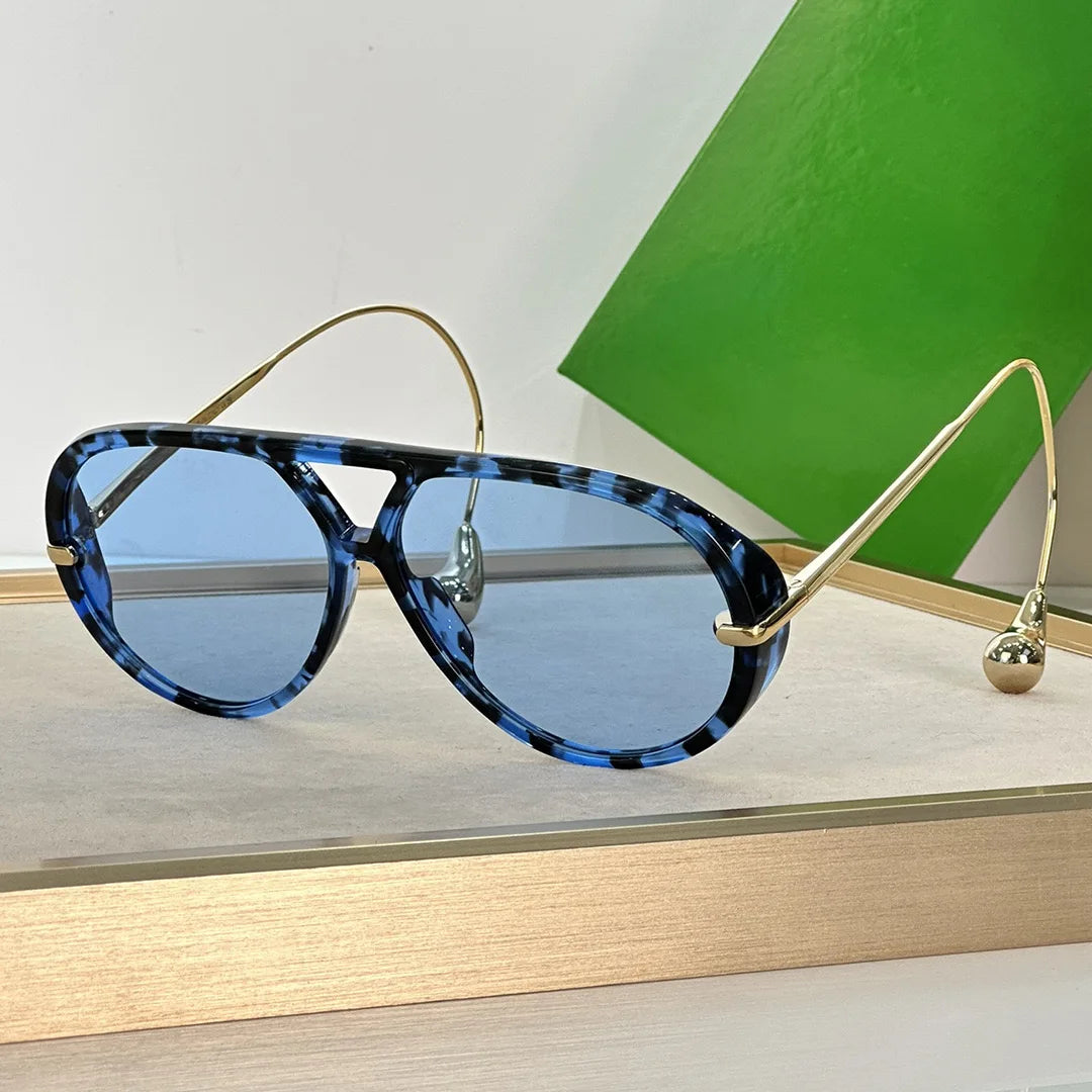 Oversized vintage stijl piloten zonnebril