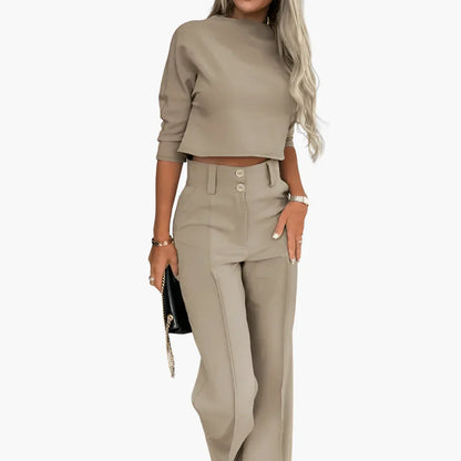 Julia| Elegante crop top set voor dames