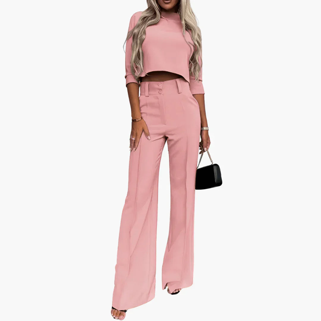 Julia| Elegante crop top set voor dames