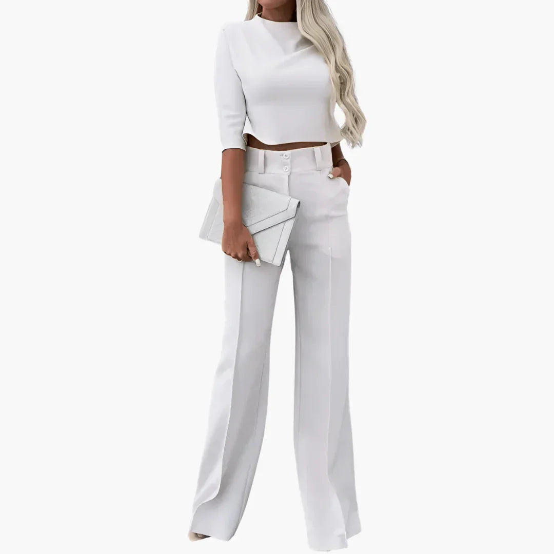 Julia| Elegante crop top set voor dames